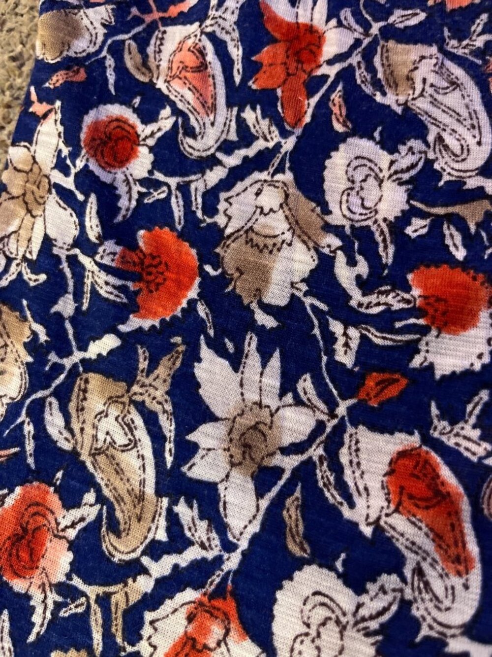 Lucky Brand Womens L Floral V Neck Boho Blouse Soft Lightweight Used - Picture 14 of 14